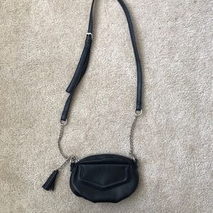 Black tassel crossbody bag
